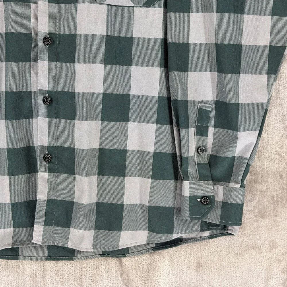Dixxon‎ Flannel Co Beeline D-Tech Green Grey Buffalo Check Shirt Mens 3X Tall